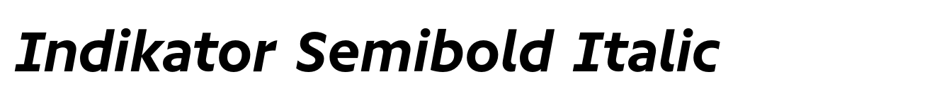 Indikator Semibold Italic